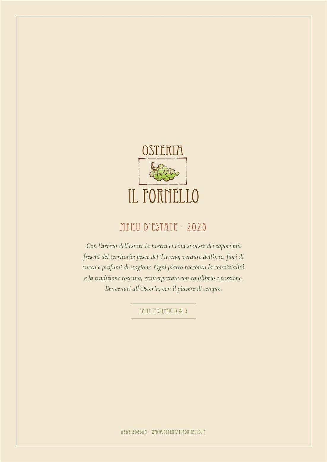 Menu d'Estate 2026 — copertina
